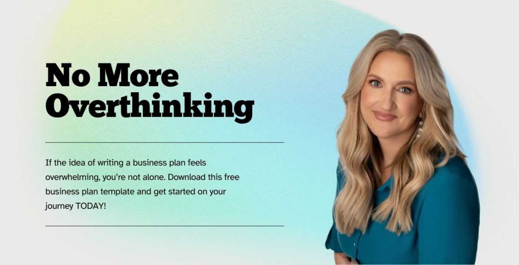 Free business plan template by Tonya Bolton photography.